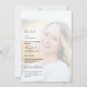 Invitation Simple Mariée-à-venir Photo Réception de Mariage