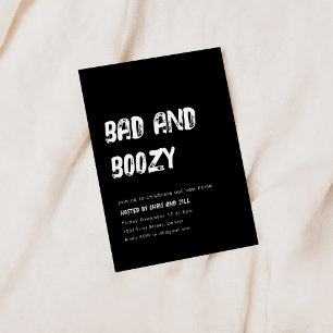 Invitation simple mauvaise et boozy Party