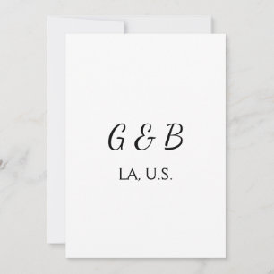 Invitation SIMPLE MINIMAL ajoutez le nom de votre couple nom 