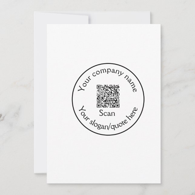 Invitation simple minimal ajoutez votre code Q R scan ajoutez (Devant)