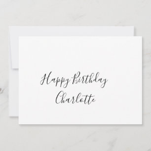 Invitation SIMPLE MINIMAL.CUTIE AJOUTER NOM BÉBÉ joyeux anniv