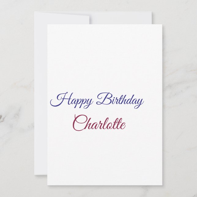 Invitation SIMPLE MINIMAL.CUTIE AJOUTEZ NOM BÉBÉ joyeux anniv (Devant)