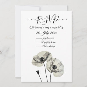 Invitation Simple minimalisme élégant Papillons noirs et blan