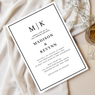Invitation Simple minimaliste et chic   MARIAGE