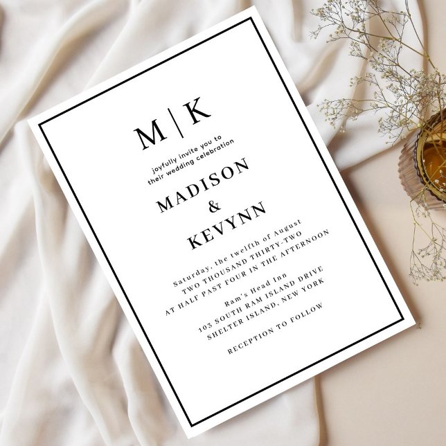 Invitation Simple minimaliste et chic | MARIAGE (Créateur téléchargé)