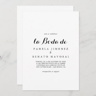 Invitation Simple minimaliste La Boda de