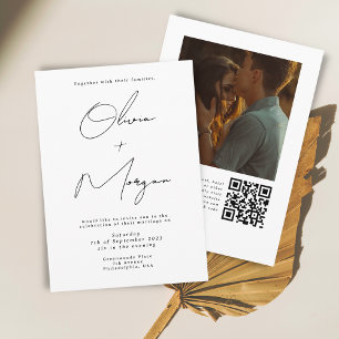 Invitation Simple minimaliste Mariage de typographie
