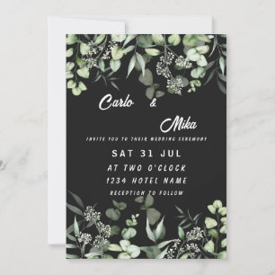 Invitation Simple minimaliste Mint Green Mariage Accueil