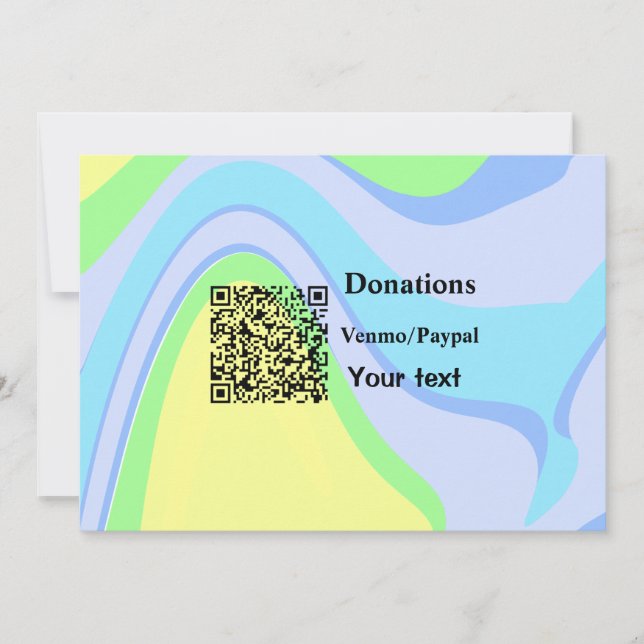 Invitation Simple minimum ajouter des dons de code-barres ven (Devant)