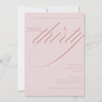Invitation Simple Modern 30th Birthday