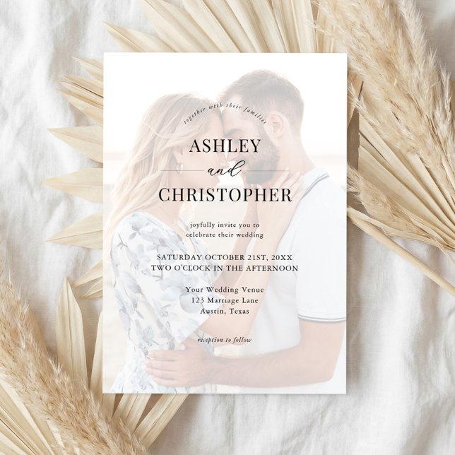Invitation Simple Modern Elegant Wedding (Créateur téléchargé)