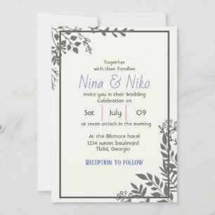 Invitation simple moderne