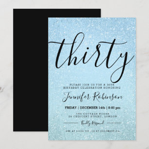 Invitation Simple + moderne 30e anniversaire Peinture Parties