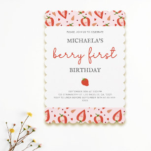 Invitation Simple moderne Berry Premier anniversaire