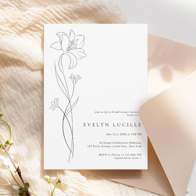 Invitation Simple Moderne Bohème Florale Mariage Fête (Créateur téléchargé)