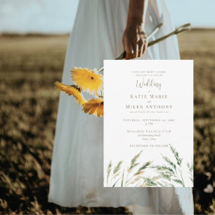 Invitation Simple moderne Boho Watercolor Mariage