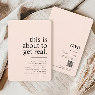 Invitation Simple Moderne Ça Va Être Vrai Mariage