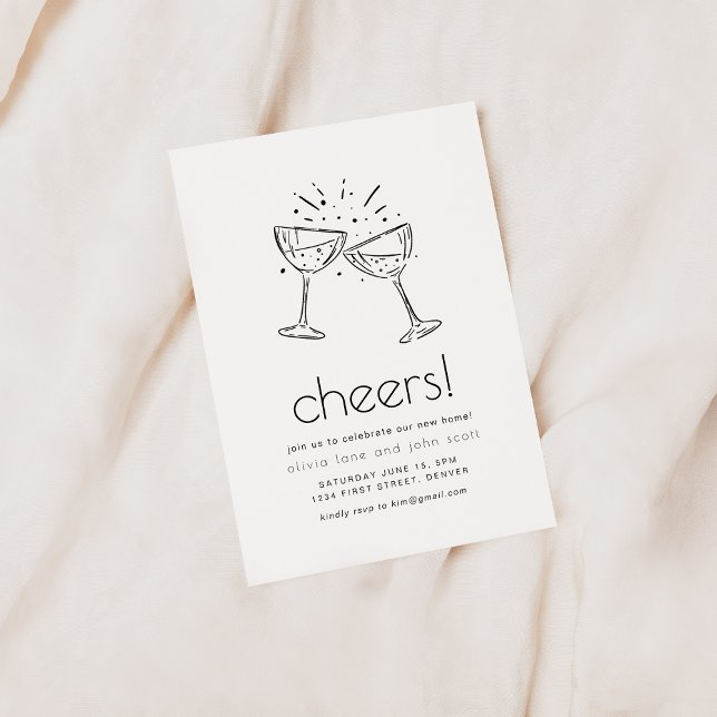 Invitation simple moderne de la partie de réchauff (Créateur téléchargé)