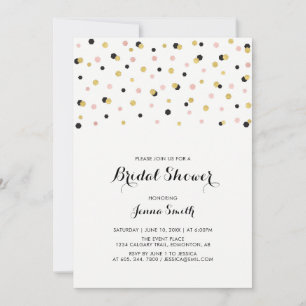 Invitation simple moderne de mariage avec confetti