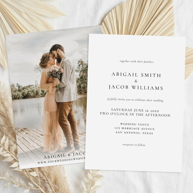 Invitation Simple Moderne Élégant Mariage (Créateur téléchargé)
