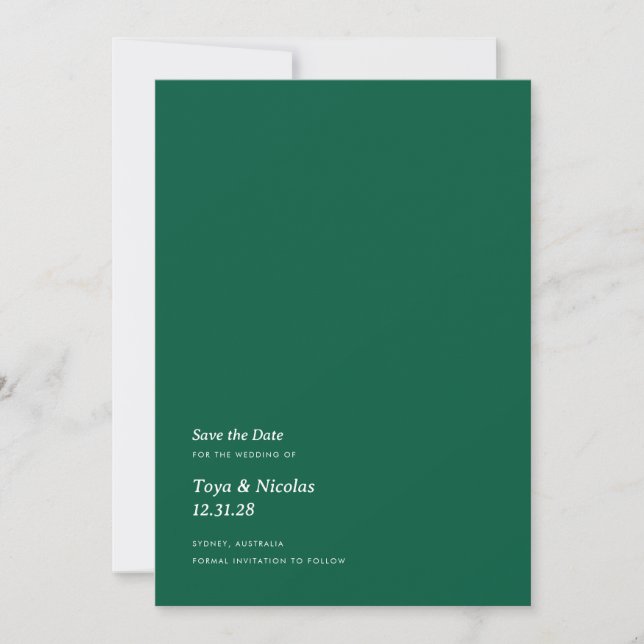 Invitation Simple moderne Enregistrer les dates (Devant)