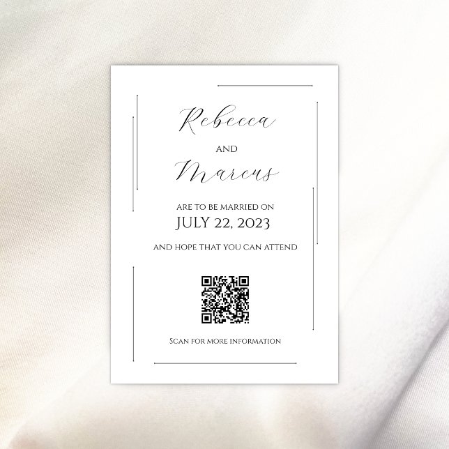 Invitation Simple, moderne et élégant avec code QR | MARIAGE (Créateur téléchargé)