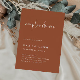 Invitation Simple, moderne et minimaliste Douche Couples