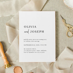 Invitation Simple, moderne et minimaliste   Soirée