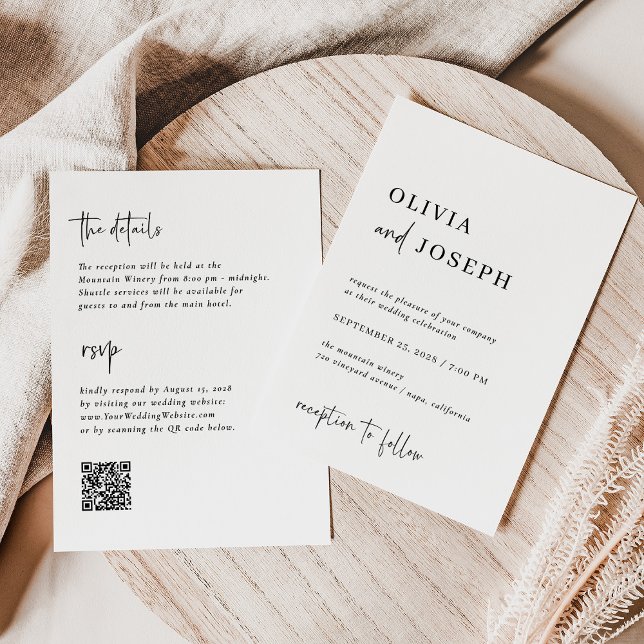 Invitation Simple, moderne et minimaliste | Tout en un Mariag (Créateur téléchargé)