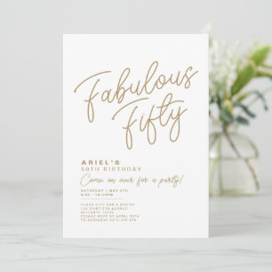 Invitation Simple moderne Fabulous Cinquante Anniversaire Inv
