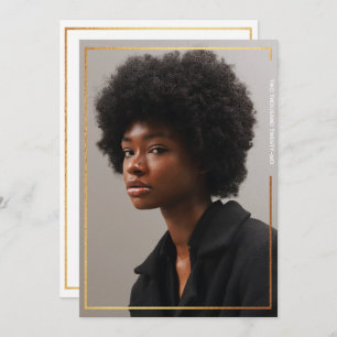 Invitation simple moderne Gold Border Graduation