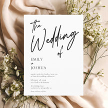 Simple Moderne Mariage Noir Blanc