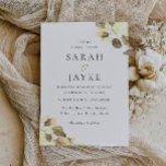 Invitation Simple moderne minimaliste Mariage feuille or<br><div class="desc">Simple Modern Minimal Gold Leaf Faire-part de mariage Voir la collection correspondante dans notre magasin de niche et de nids</div>