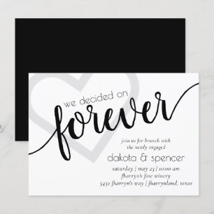 Invitation Simple moderne pour toujours Coeur Nouveau-Marié