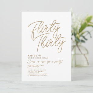 Invitation simple moderne pour un trente ans coqui