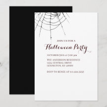 Invitation simple moderne pour une fête d'Hallowee