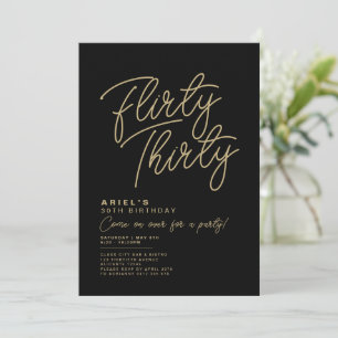 Invitation Simple Moderne Trente Ans Flirt Birthday