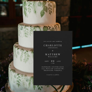 Invitation Simple Noir & Blanc Moderne Sans Parents