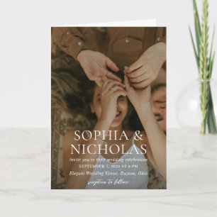Invitation Simple Or Moderne Photo De Mariage
