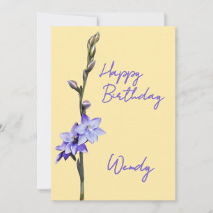 Invitation Simple Pale Purple SunOrchid Joyeux anniversaire