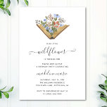 Invitation Simple Petite Fleur sauvage fête d'anniversaire<br><div class="desc">Un livre sucré avec des fleurs sauvages en haut de ce Notre petit Fleur sauvage est de tourner une invitation de fête d'anniversaire. C'est un design simple et minimaliste,  mais agréable pour le premier anniversaire de votre petit. Voir la coordination des articles dans notre boutique,  Enchanted Finch.</div>