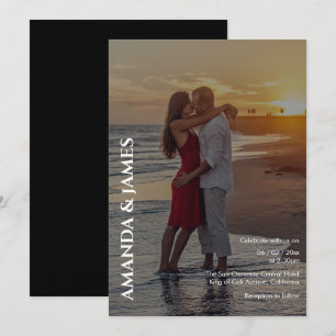 Invitation Simple Photo de Couple Mariage
