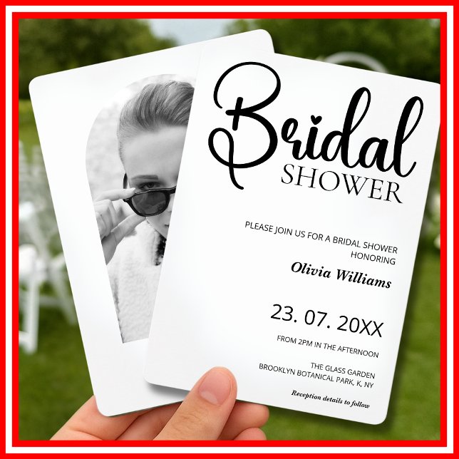 Invitation Simple Photo de Mariage de Fête de Fiançailles en  (Créateur téléchargé)