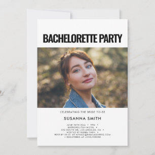 Invitation Simple photo de party d'enterrement de vie de jeun