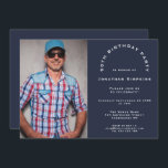 Invitation Simple Photo Man 50th Birthday Party Navy Blue<br><div class="desc">Simple Photo Man 50th Birthday Party Navy Blue. Un design entièrement personnalisable, il suffit de remplacer l'exemple de photo par le vôtre et personnaliser le texte à vos détails. Vous pouvez également modifier l'arrière - plan bleu marine des deux côtés et la couleur et le style du texte si vous...</div>