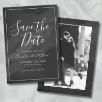 Simple Photo Noir Blanc Mariage Date à Réserver