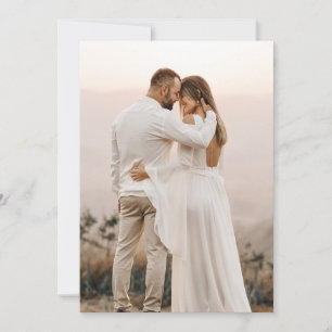 Invitation Simple Photo Pour Mariage Vellum/Acrylique