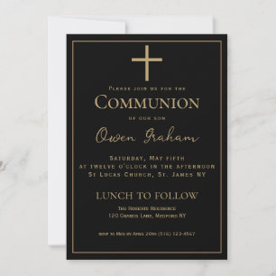Invitation simple pour garçon à la communion