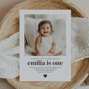 Invitation simple pour la 1ère fête d'anniversaire
