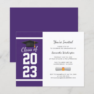 Invitation simple pour la fête de fin d'études 202